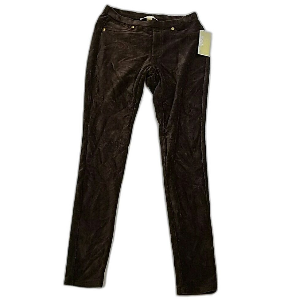 MICHAEL Michael Kors Brown Corduroy Skinny Pants Leggings NWT - Picture 2 of 12